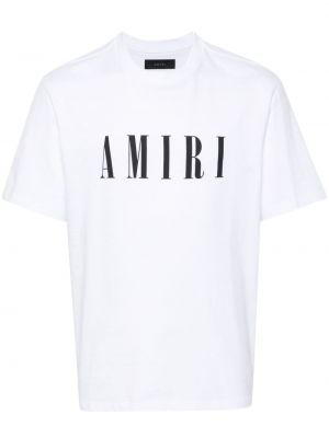 Kokvilnas t-krekls ar apdruku Amiri balts
