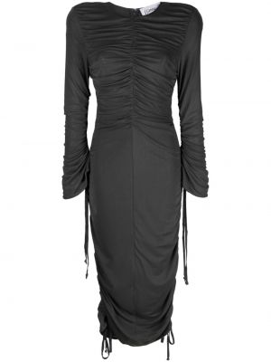 Midi šaty s volánmi Cannari Concept sivá