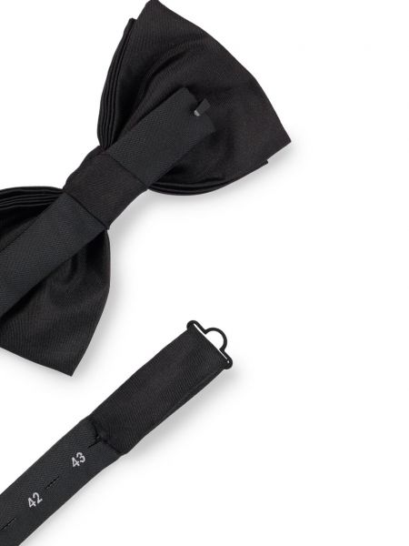 Šilkinis kaklaraištis su lankeliu Boss juoda