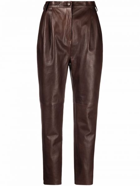 Pantalones de cintura alta Magda Butrym marrón