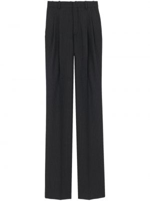 Pantalon à rayures large Saint Laurent noir