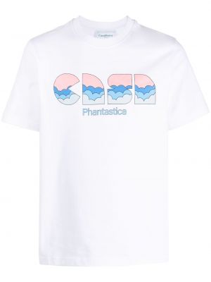 Abstrakte t-shirt mit print Casablanca weiß