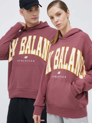 Pamučna hoodie s kapuljačom New Balance