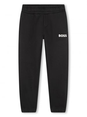Pantaloni con stampa Boss Kidswear nero