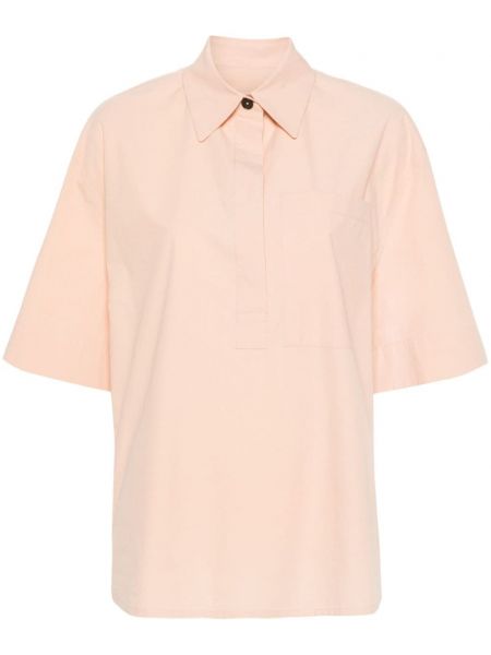 Βαμβακερό πουκάμισο Jil Sander ροζ