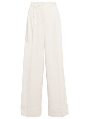 Spodnie bawełniane S Max Mara, biały