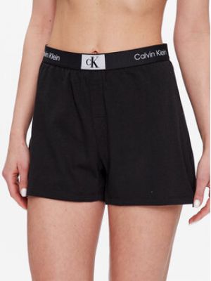Bavlnené priliehavé šortky Calvin Klein Underwear - čierna