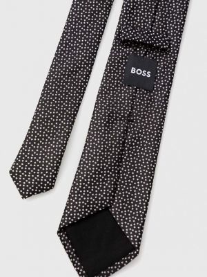 Шовкова краватка Boss чорна