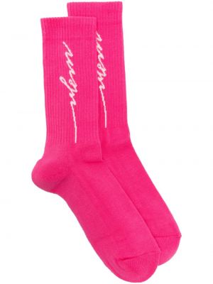 Pamučne čarape Msgm ružičasta