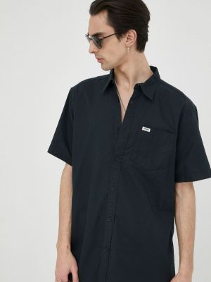 Памучна риза Wrangler черно