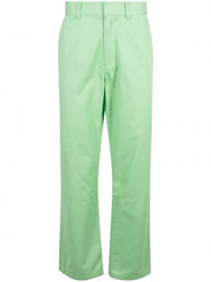 Proste spodnie bawełniane Supreme zielone