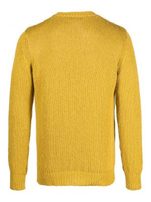 Pletený bavlněný svetr Roberto Collina žlutý