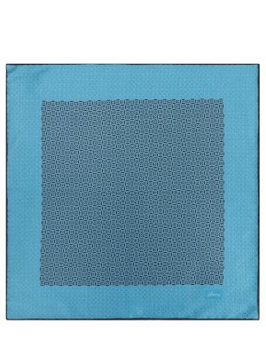 Голубой шелковый платок Brioni