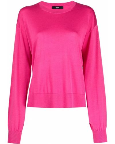 Jersey de punto de tela jersey de cuello redondo Diesel rosa