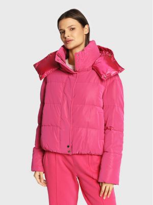 Pernata jakna Patrizia Pepe ružičasta