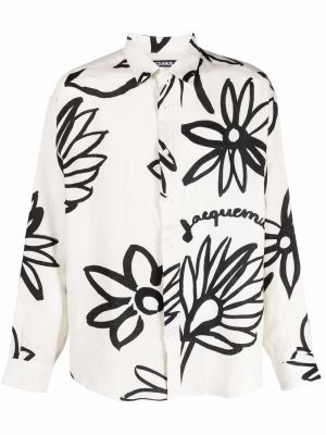 Trykt floral skjorte Jacquemus hvit