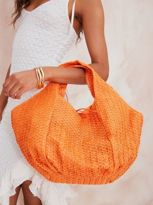 Пляжная сумка Prettylittlething оранжевая