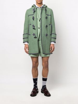 Shorts ajustées en tweed Thom Browne vert