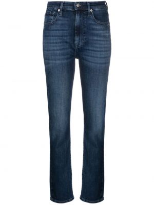 Jeans skinny taille haute slim 7 For All Mankind bleu