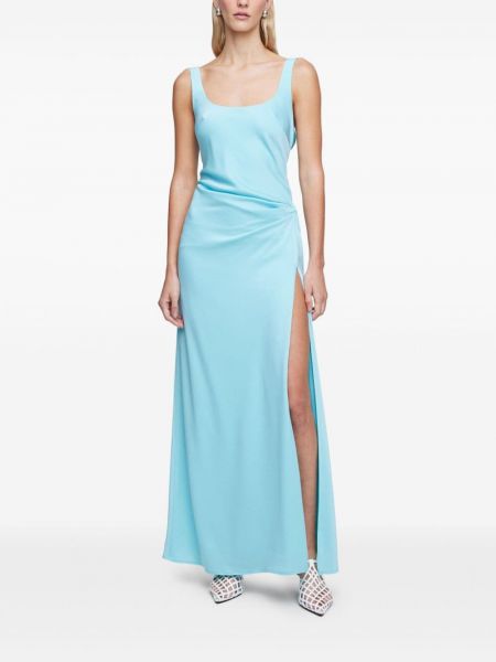 Saténové večerní šaty Anna Quan modré
