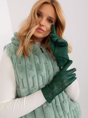 Zelené zateplené rukavice Fashionhunters