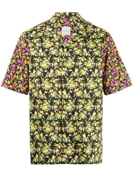 Kvetinová košeľa s potlačou Paul Smith čierna