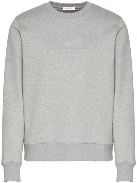 Sweatshirt aus baumwoll mit print Valentino Garavani grau