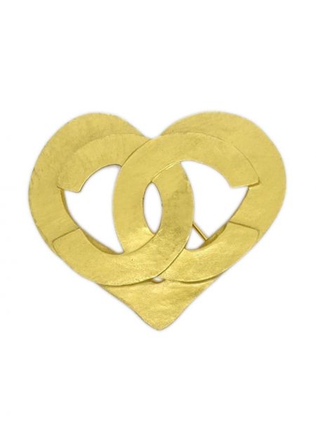 Broša ar sirsniņām Chanel Pre-owned zelts