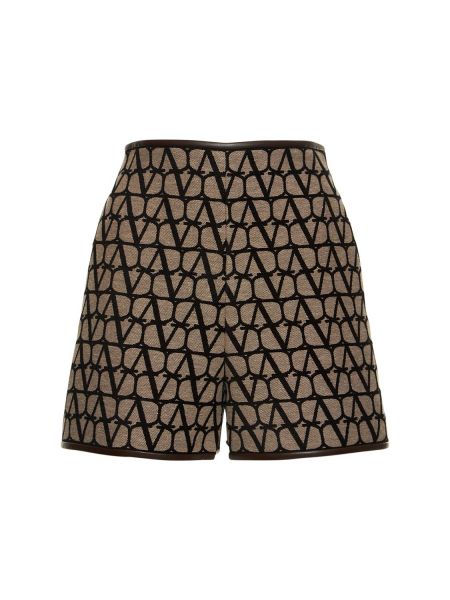 Jacquard shorts Valentino beige