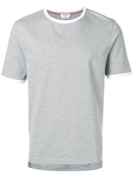 T-shirt con bottoni Thom Browne grigio
