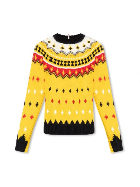 Sweter z alpaki Moncler żółty