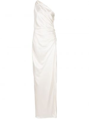 Hedvábné šaty Michelle Mason bílé