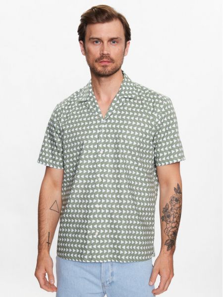 Рубашка Sisley зеленая