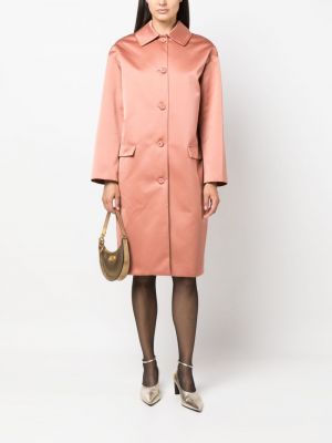 Saténový kabát Rochas růžový