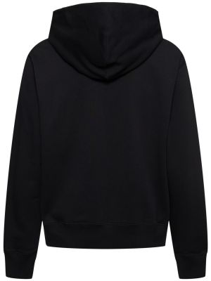 Jersey de algodón con capucha de tela jersey Acne Studios negro