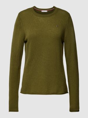Dzianinowy sweter Tommy Hilfiger khaki