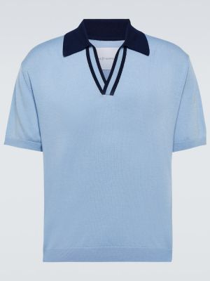 Vilnonis polo marškinėliai King & Tuckfield mėlyna