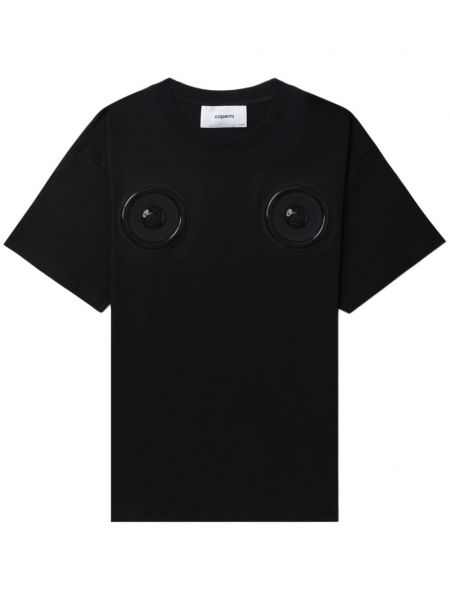 Kokvilnas t-krekls Coperni melns