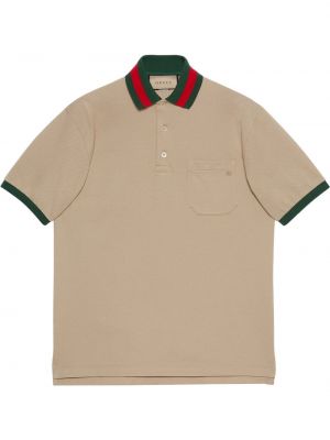 Polo à rayures Gucci beige