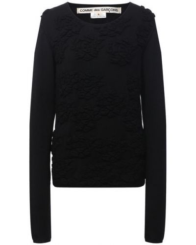 Шерстяной пуловер Comme Des Garçons, черный