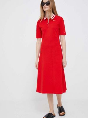 Mini šaty Tommy Hilfiger červené