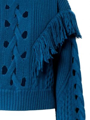 Sweter wełniany Equipment niebieski