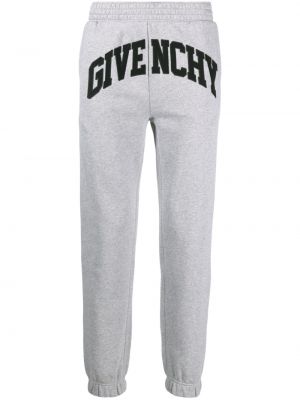 Памучни спортни панталони Givenchy сиво