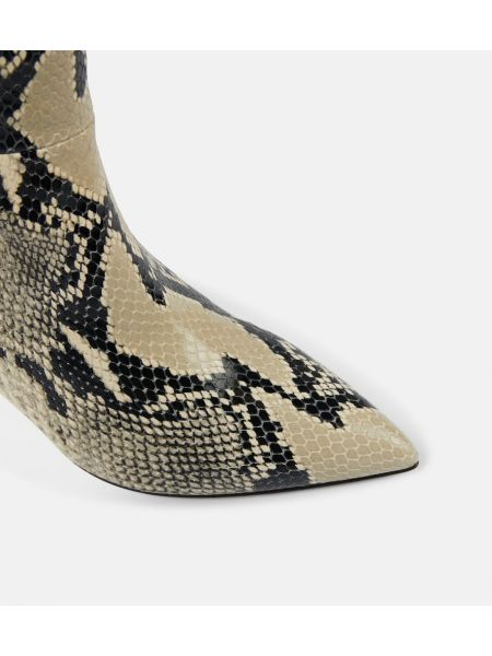 Δερμάτινος μπότες με μοτίβο φίδι Paris Texas γκρι