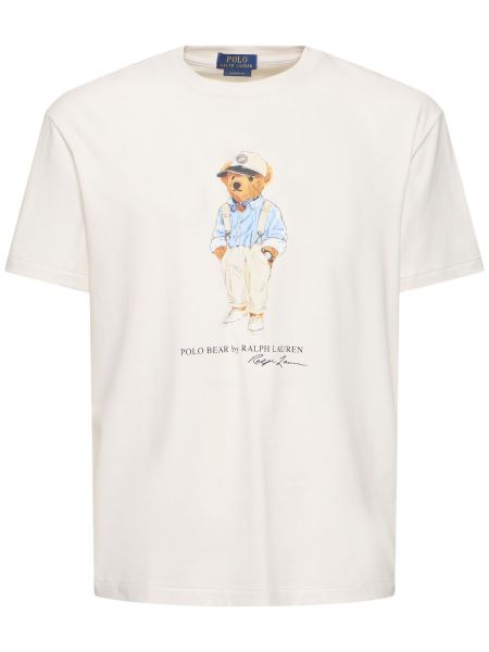 T-shirt med mönster Polo Ralph Lauren vit