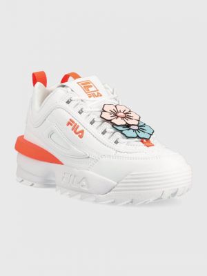 Sneakersy w kwiatki Fila Disruptor białe