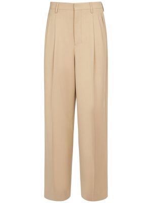 Viskózové vlněné rovné kalhoty Ami Paris