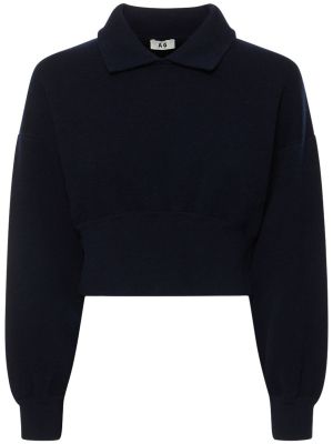 Vlněný pulovr Annagreta modrý