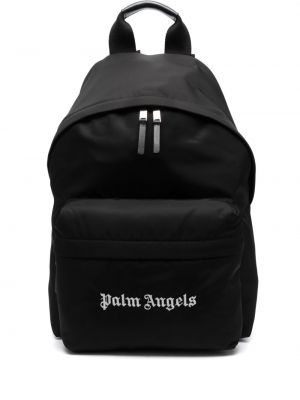 Czarny haftowany plecak Palm Angels
