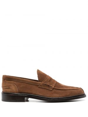 Pantofi loafer din piele de căprioară Tricker's maro